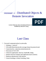 Module 3 - Distributed Objects & Remote Invocation