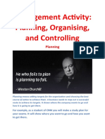 Management Activities - Planning Organising Controlling 1