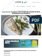 Filetes de Robalo Com Puré de Couve-Flor e Espargos Salteados - Consumer Trends