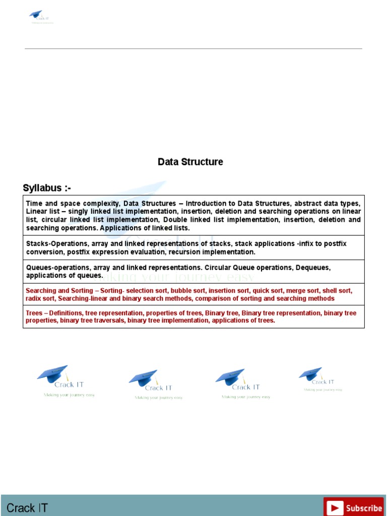 Data Structure | PDF | Array Data Structure | Queue (Abstract Data Type)
