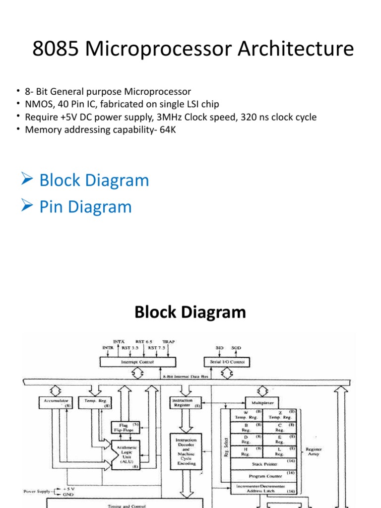 8085 Architecture | PDF | Input/Output | Information Age