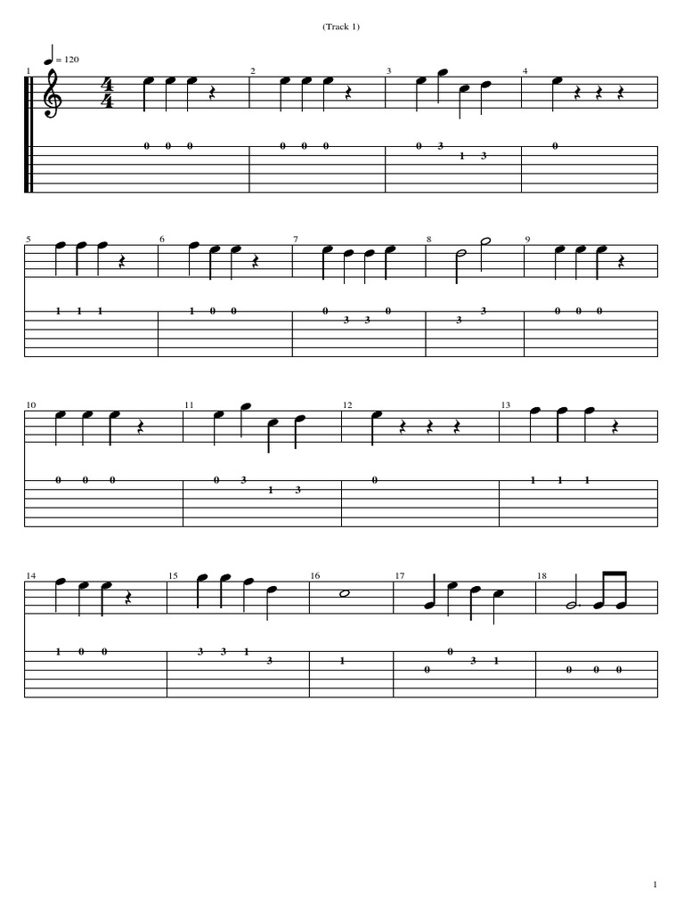 Jingle Bells Chitarra Tab | PDF