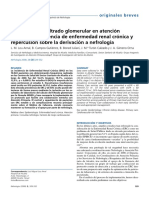 Estimación Del Filtrado Glomerular en Atención Primaria: Prevalencia de Enfermedad Renal Crónica y Repercusión Sobre La Derivación A Nefrología