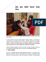 3 Actividades Que Debe Hacer Toda Familia Católica