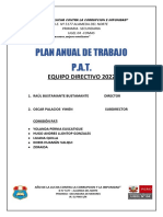 Pat - Plan Anual de Trabajo - 2022 - Revisión