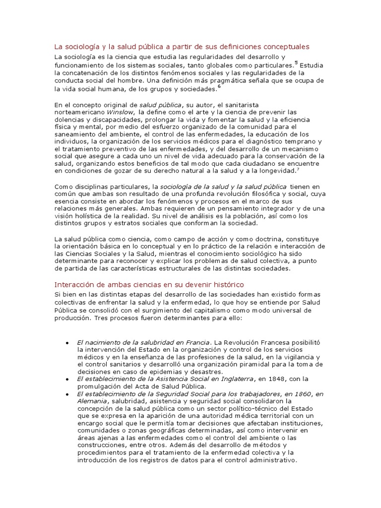 Sociología y Salud Pública: Conexiones Clave | PDF | Sociología | Salud