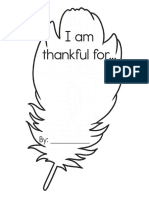 Without Writing Lines Giving Thanks Turkey Feather Writing Template