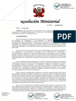Resolución Ministerial #741-2022-MTC-01