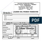 Examen Cuarto Grado Primer Trimestre