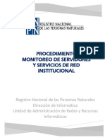 Procedimiento Monitoreo de Servidores y Servicios de Red Institucional