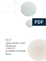 ELT Approaches and Methods Assignment 01 - How Polyglots Learn Languages