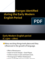 Spelling Changes Identified During The Early Modern English