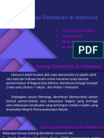 Konsepsi Demokrasi Di Indonesia: - Fathia Syamila Sabha - Hanifa Azizah - Meta Herlina Pratiwi - M. Revinanda Rahayu