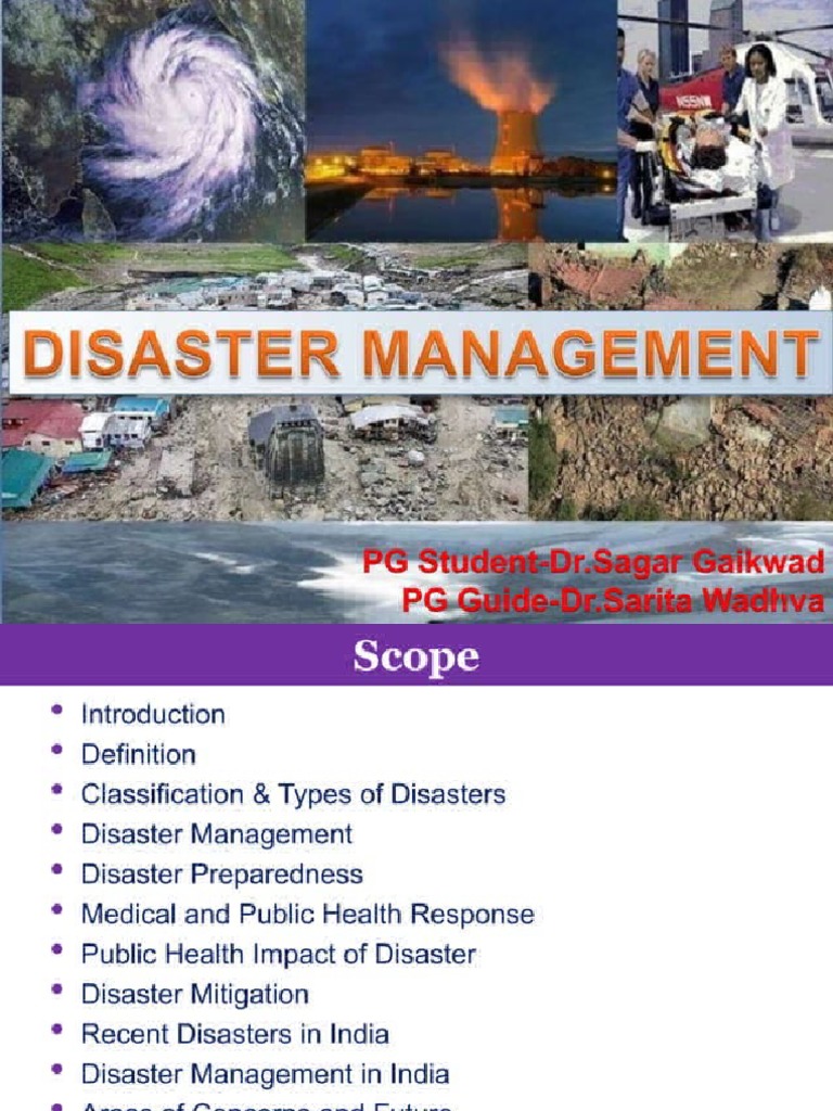 Disaster Management by DR Sagar Gaikwad | PDF