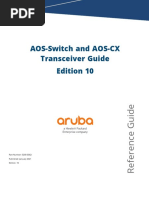 HPE - A00028947en - Us - ArubaOS-Switch and ArubaOS-CX Transceiver Guide (Edition 10)