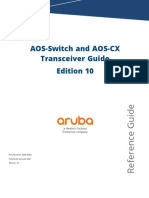 HPE - A00028947en - Us - ArubaOS-Switch and ArubaOS-CX Transceiver Guide (Edition 10)