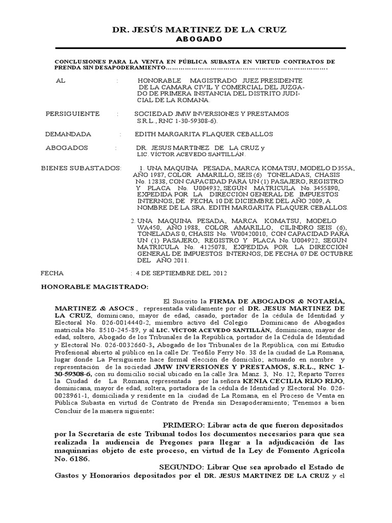 Solicitud de certificación de cargas y gravámenes sobre un inmueble