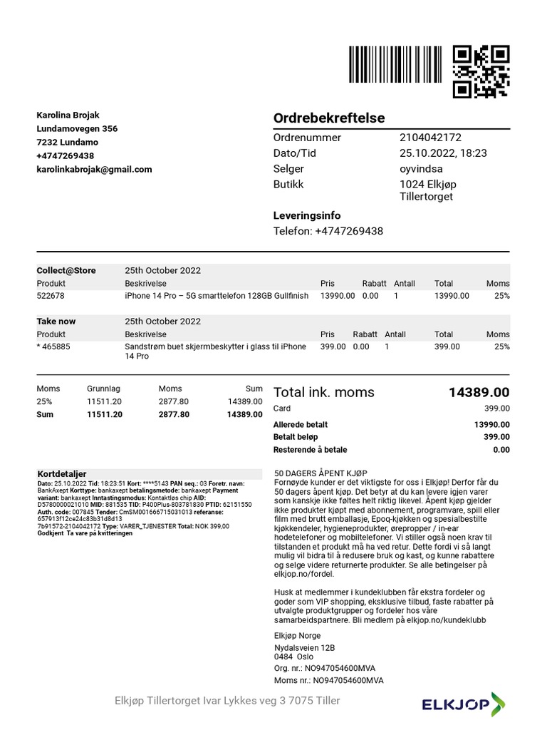 Sales order pdf