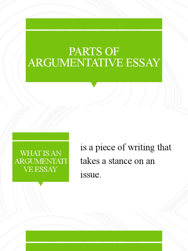 parts of argumentative essay grade 10