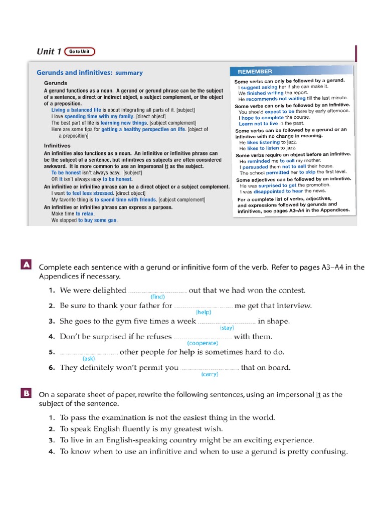 Grammar Booster - Unit 1-2 - Lessons | PDF