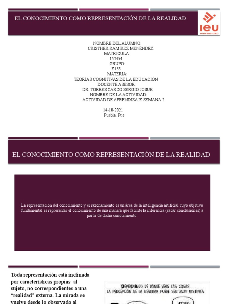 El Conocimiento Como Representación de La Realidad | PDF