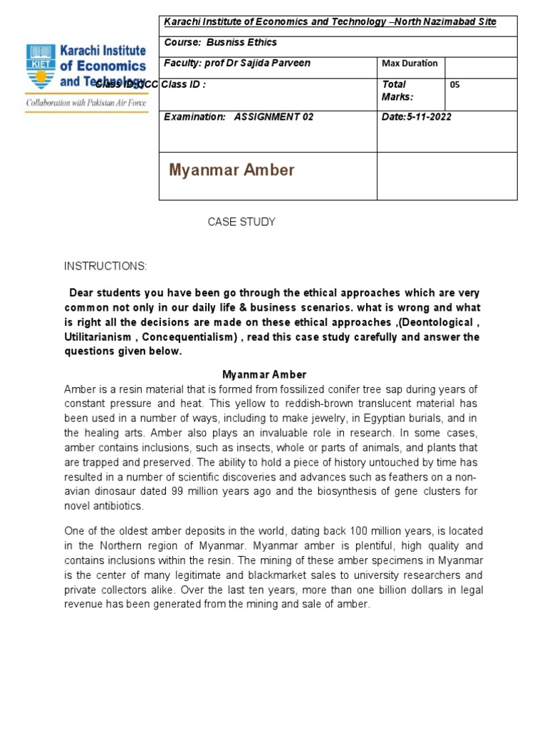 Assignment 02 Be Fall 2022 | PDF | Amber | Myanmar
