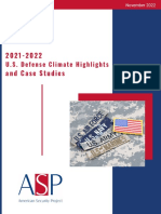 2021-2022 U.S. Defense Climate Highlights and Case Studies