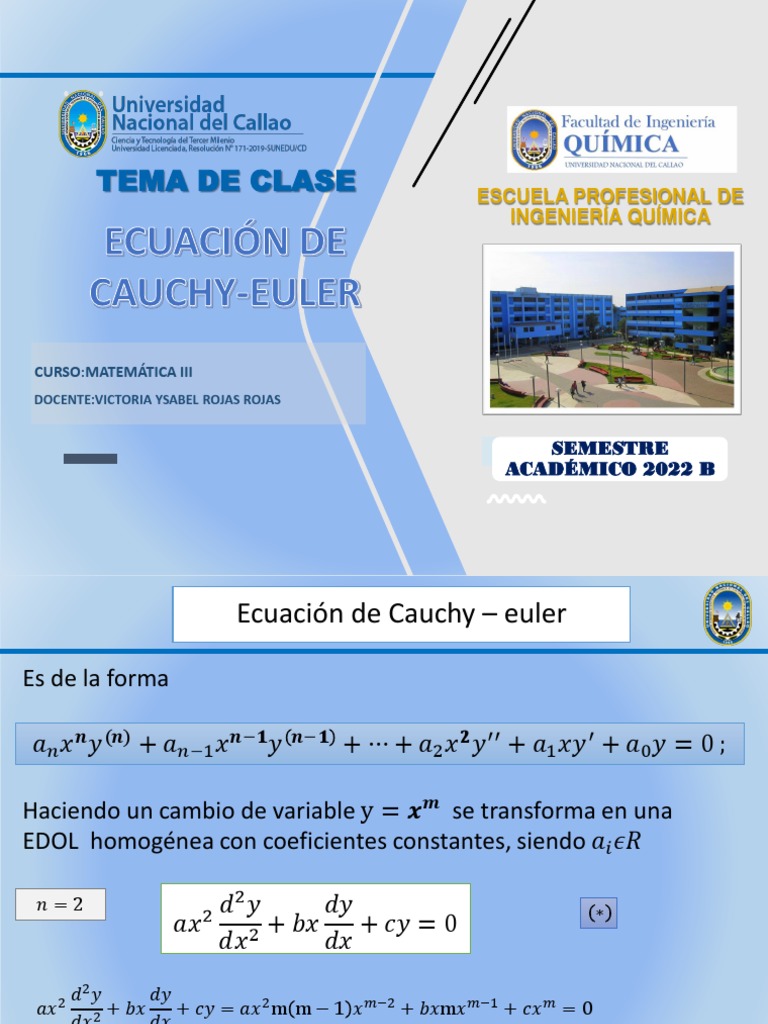 Cauchy euler pdf ecuaciones objetos matem ticos