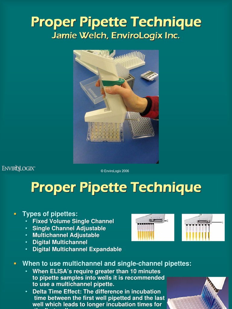 2006 IAWG ELISAPipette Technique, Pipette Calibration, Hookeffect