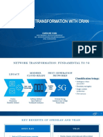 Network Transformation with ORAN: Fundamental to 5G