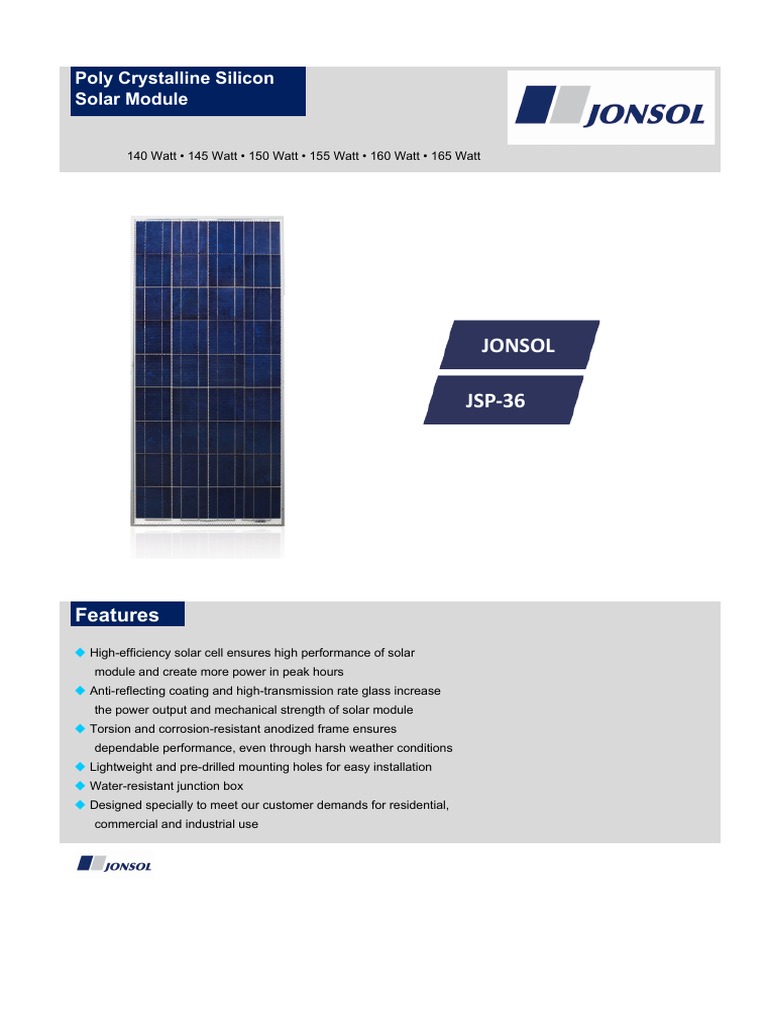 High-Efficiency Poly Solar Modules | PDF | Solar Panel | Sustainable Energy