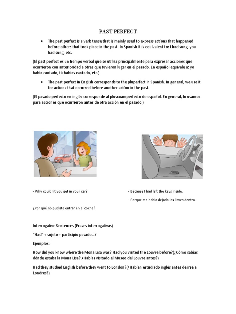 Guía Completa del Past Perfect en Inglés | PDF | Verbo | Palabra
