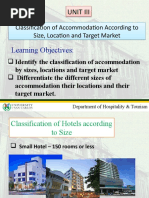 Unit 4 - Classification of Accommodation by Sizes and Location