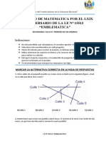 Examen Mate Concurso Del Colegio 2022