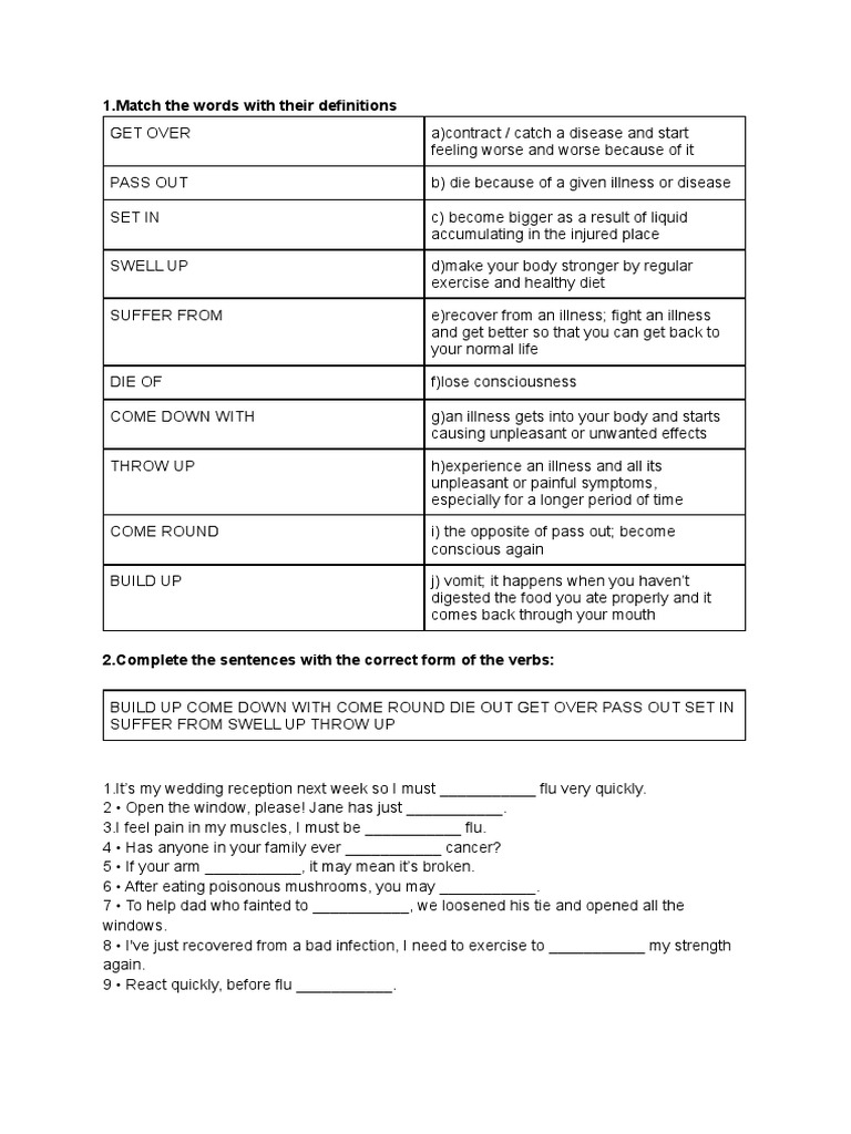 English Learning Exercises | PDF | Diseases And Disorders | Clinical ...