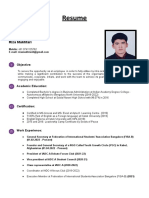 Riza Mukhtari Resume