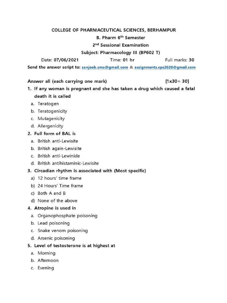 Pharmacology | PDF