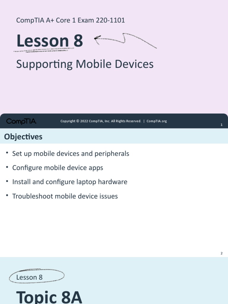 Lesson 8 Supporting Mobile Devices PDF