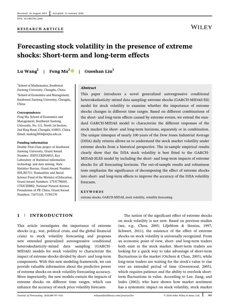 Forecasting Stock Volatility in The Precens of Extreme Shocks, Short ...