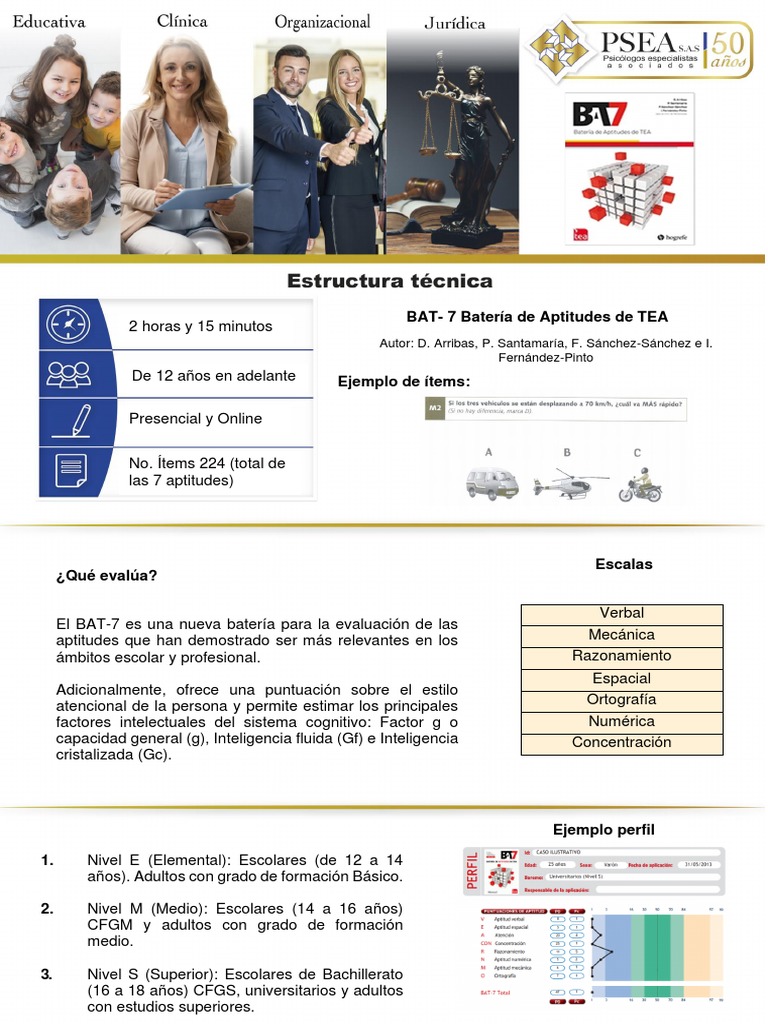 Propuesta BAT-7. Batería de Aptitudes de TEA | PDF | Inteligencia ...