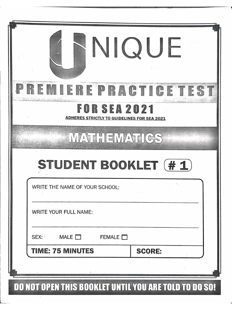 Test One Math (31821) | PDF