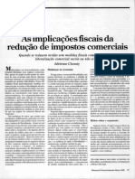 As Implicações Fiscais Da Redução de Impostos Comerciais