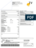 Fatura de serviços Oi TV e pacotes opcionais