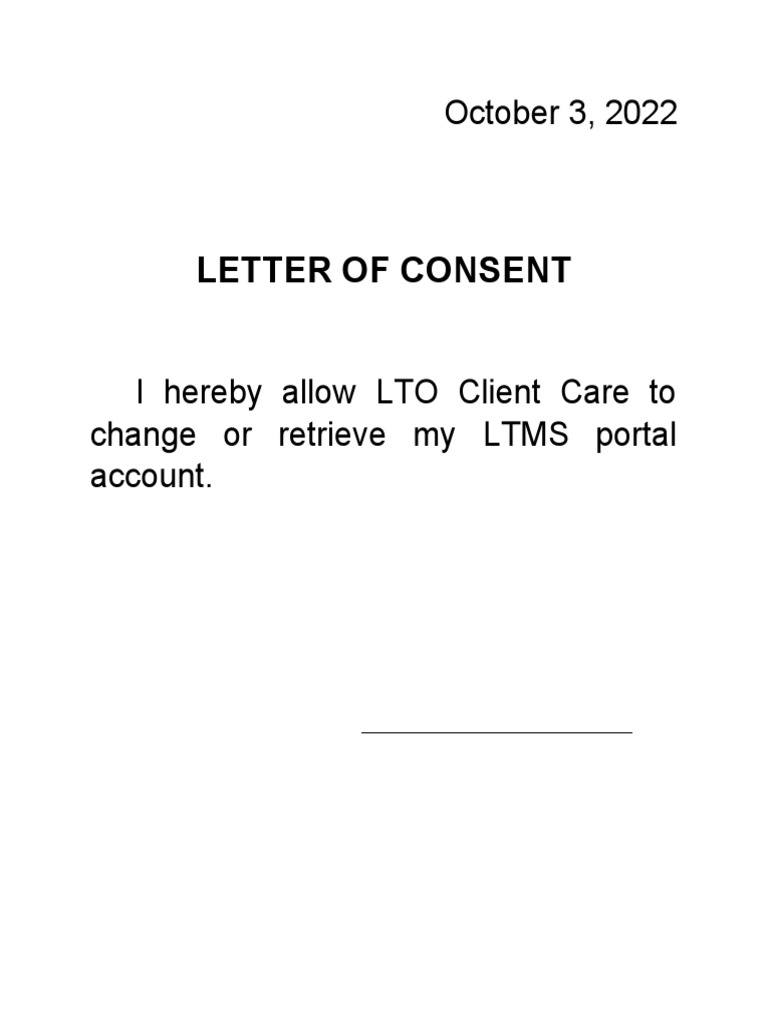 Letter of Consenttttt | PDF