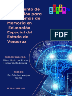 Evaluación memoria educación especial Veracruz