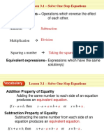 One-Step Equation PowerPoint