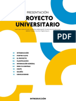 Presentación Proyecto Universitario Moderno Minimalista Amarillo y Azul