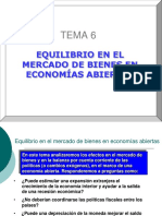 Tema 6 Equilibrio en El Mercado de Bienes en Economías Abiertas
