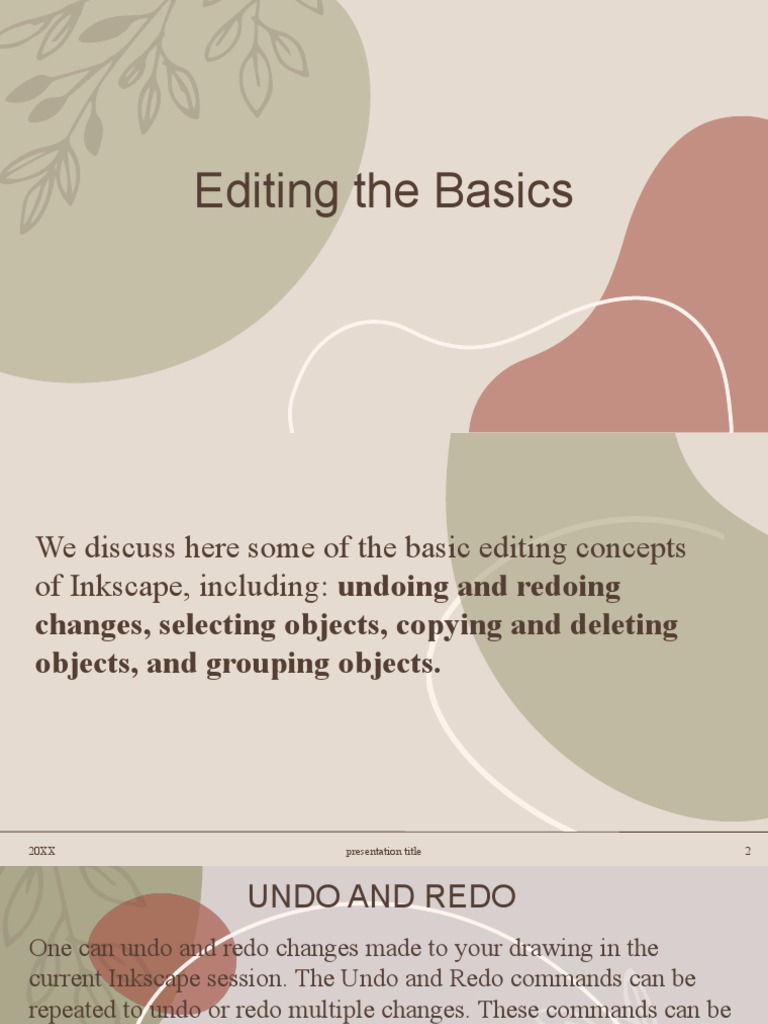 Inkscape Editing Basics Guide | PDF | Computer Science | Graphical User ...