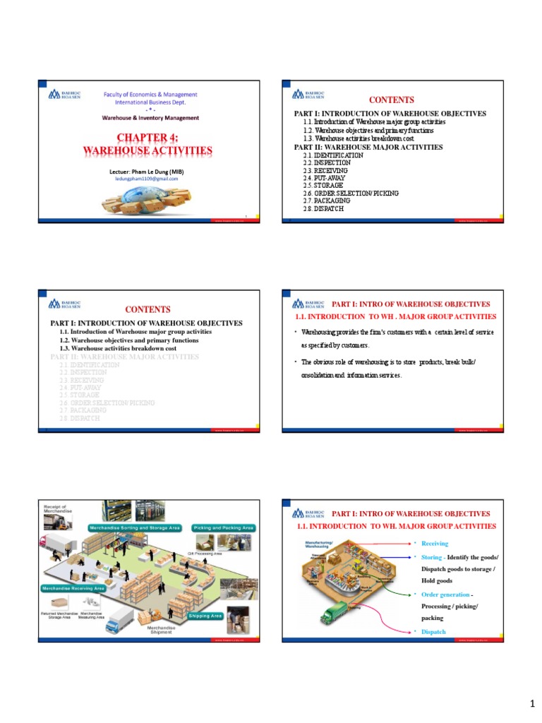 Warehouse Activities Overview: Chapter 4 | PDF | Warehouse | Packaging ...